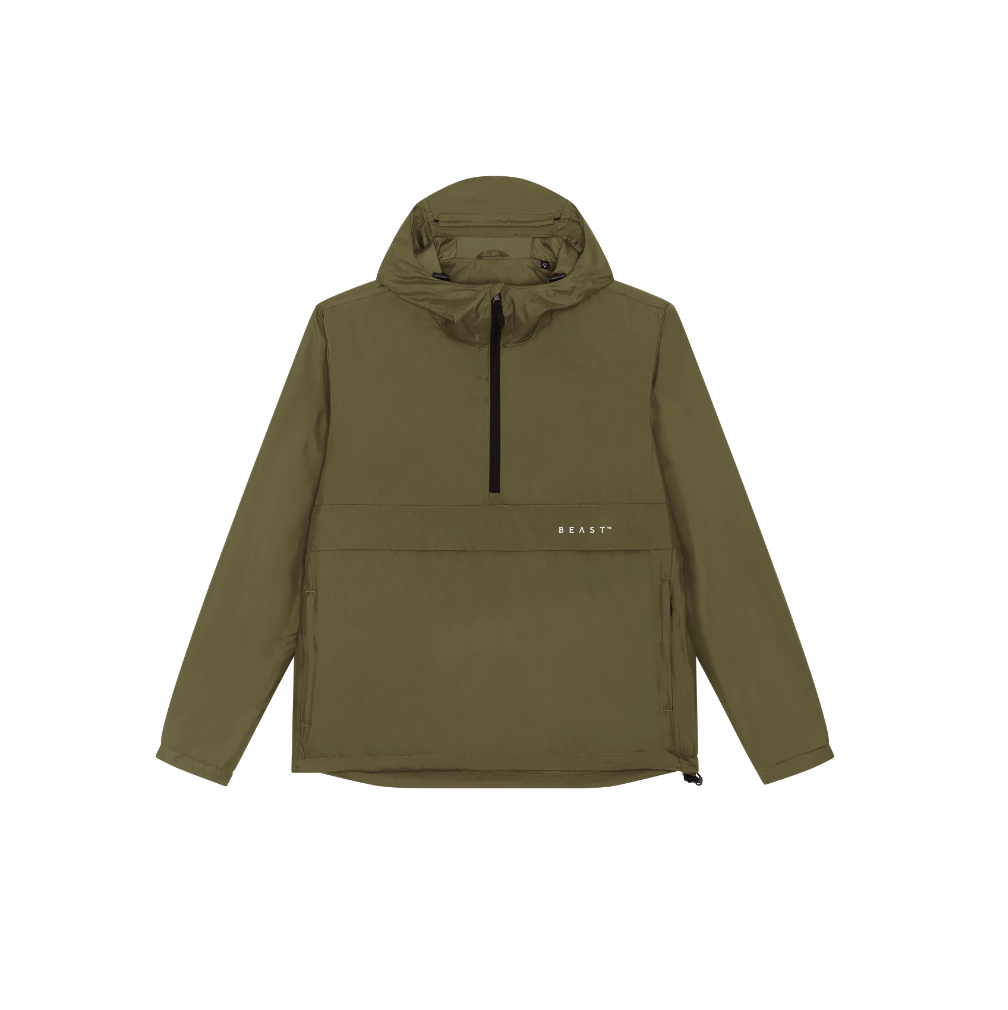 Anorak Windbreaker Army Green